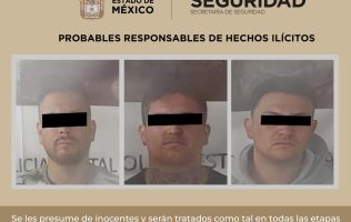 Atrapan elementos de la SSEM a tres probables homicidas