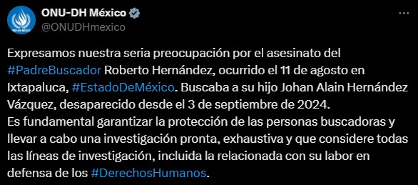 FOTO: X @ONUDHmexico
