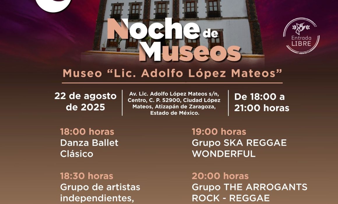 Ofrecen Noche de Museos en Atizapán con entrada gratuita