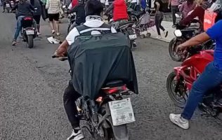 Realizan rodada biker en homenaje a joven atropellada en Metepec