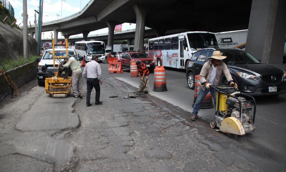Realizan trabajos parciales en zona vial afectada de Cuautitlán Izcalli