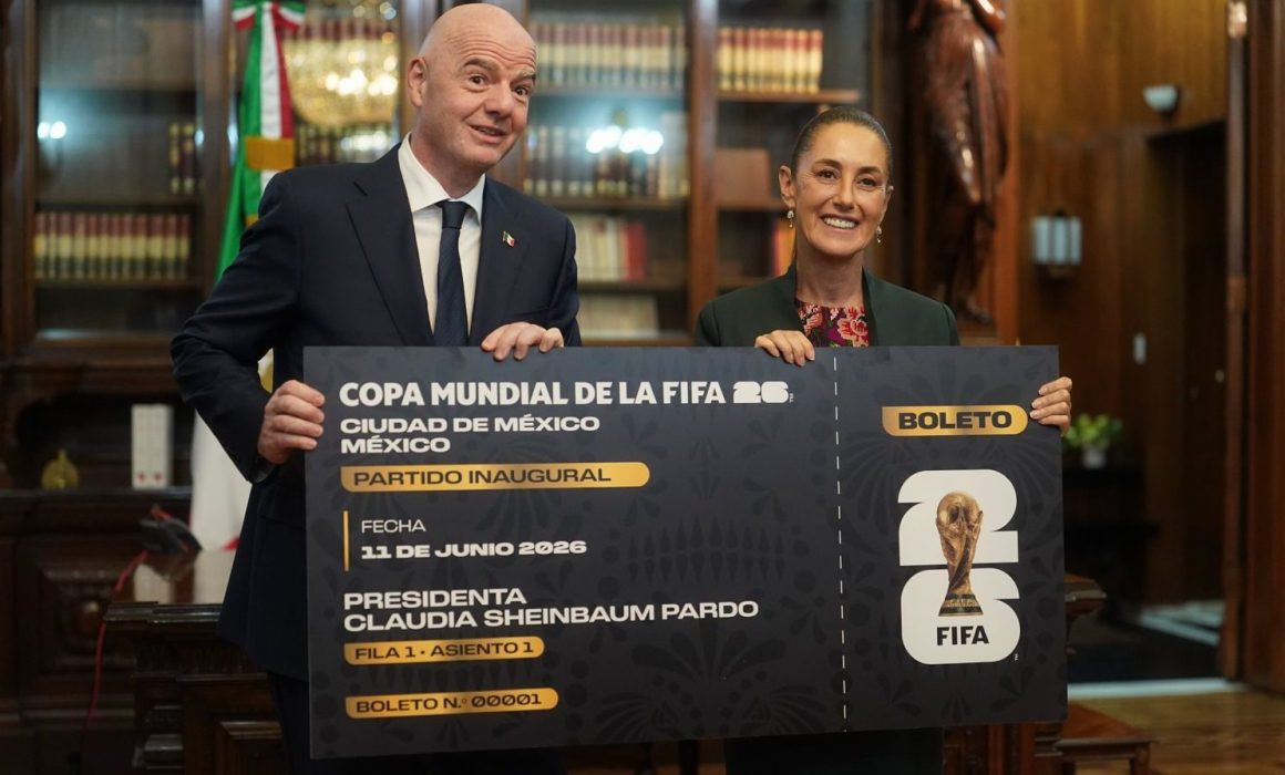 Recibe Sheinbaum a Gianni Infantino, presidente de la FIFA