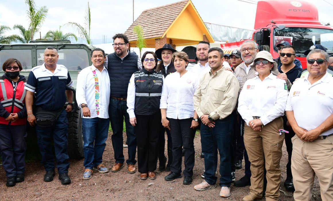 Supervisa Delfina Gómez rutas de evacuación ante alerta volcánica