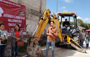 Supervisa alcalde de Apaxco obra de agua potable en Coyotillos