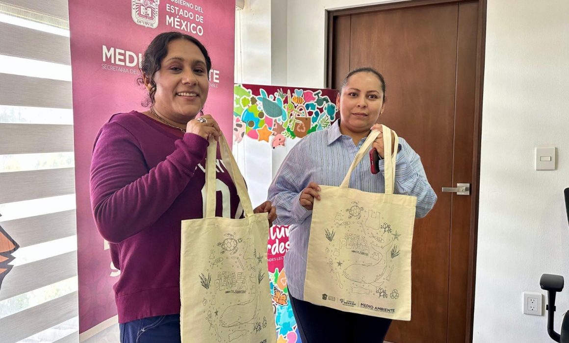 Sustituyen bolsas de plásticos por morrales textiles en EdoMex