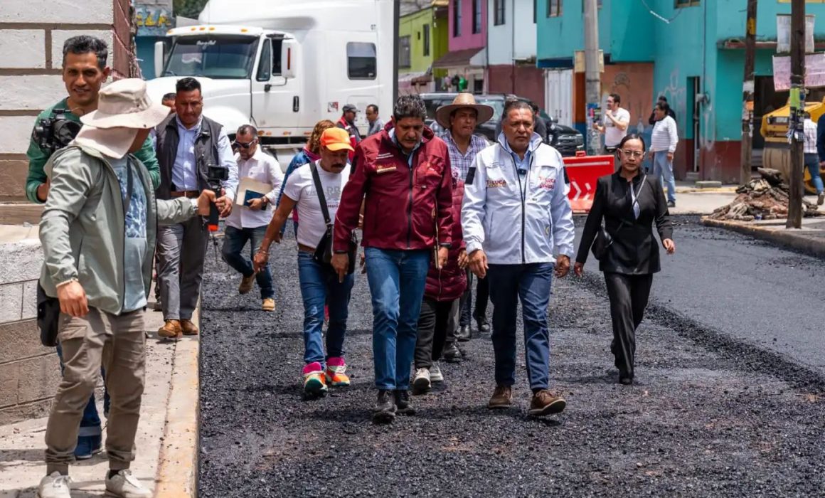 Acelera Toluca reconstrucción de la vía Agustín Millán en San Pedro Totoltepec