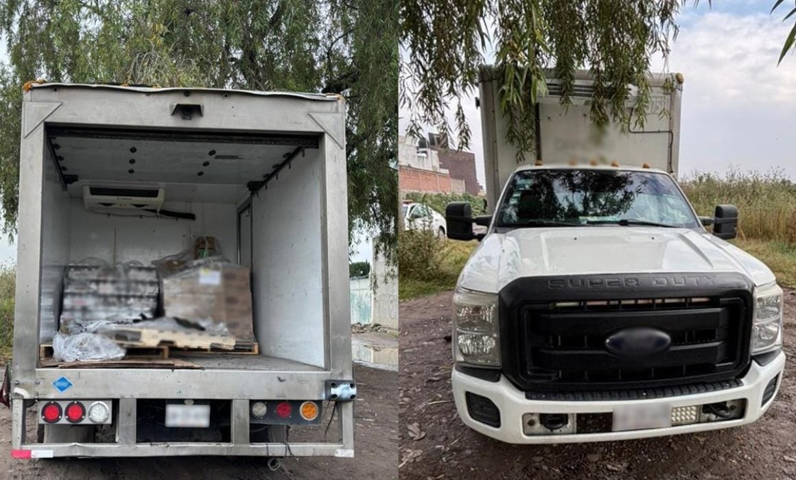 Aseguran camioneta y mercancía de más de 150 mil pesos en Teoloyucan