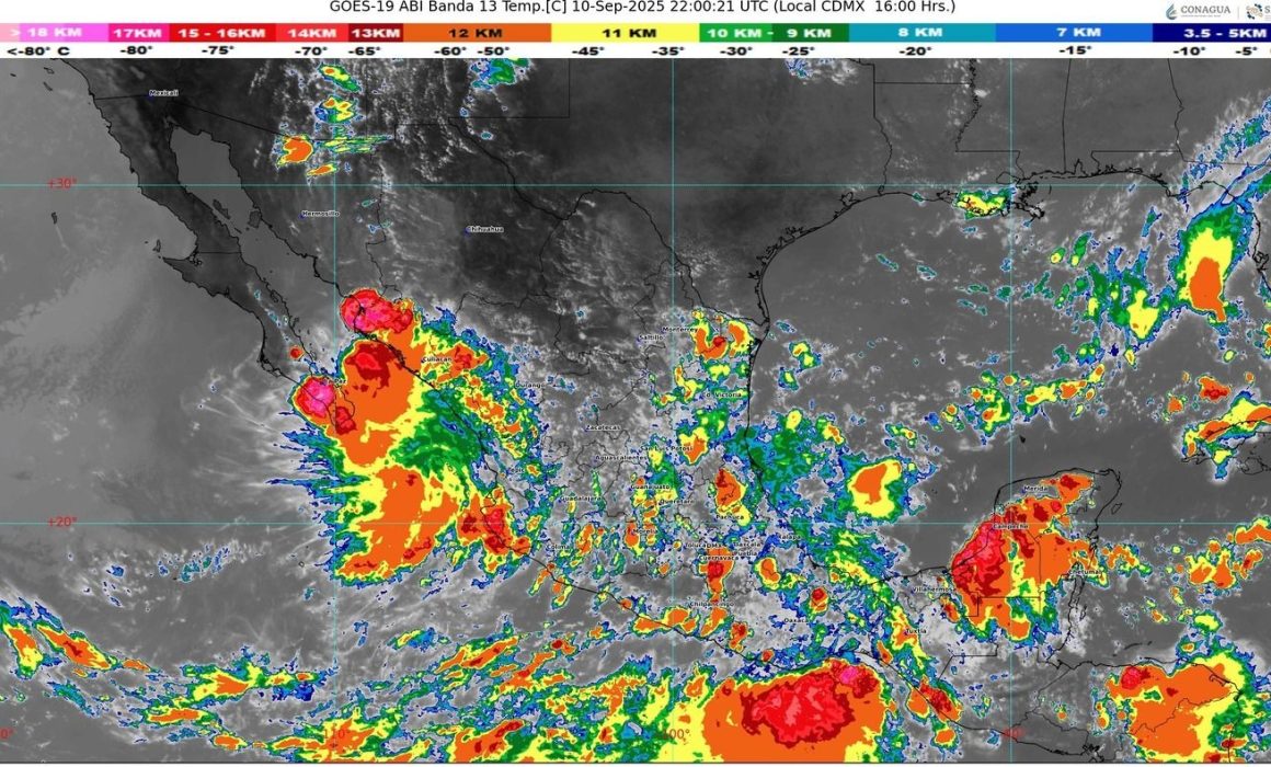 Causaría depresión tropical 95 fuertes lluvias en el sur del Edomex