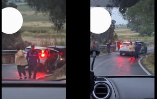 Desalojan con violencia a familia de su camioneta en puente de Acolman