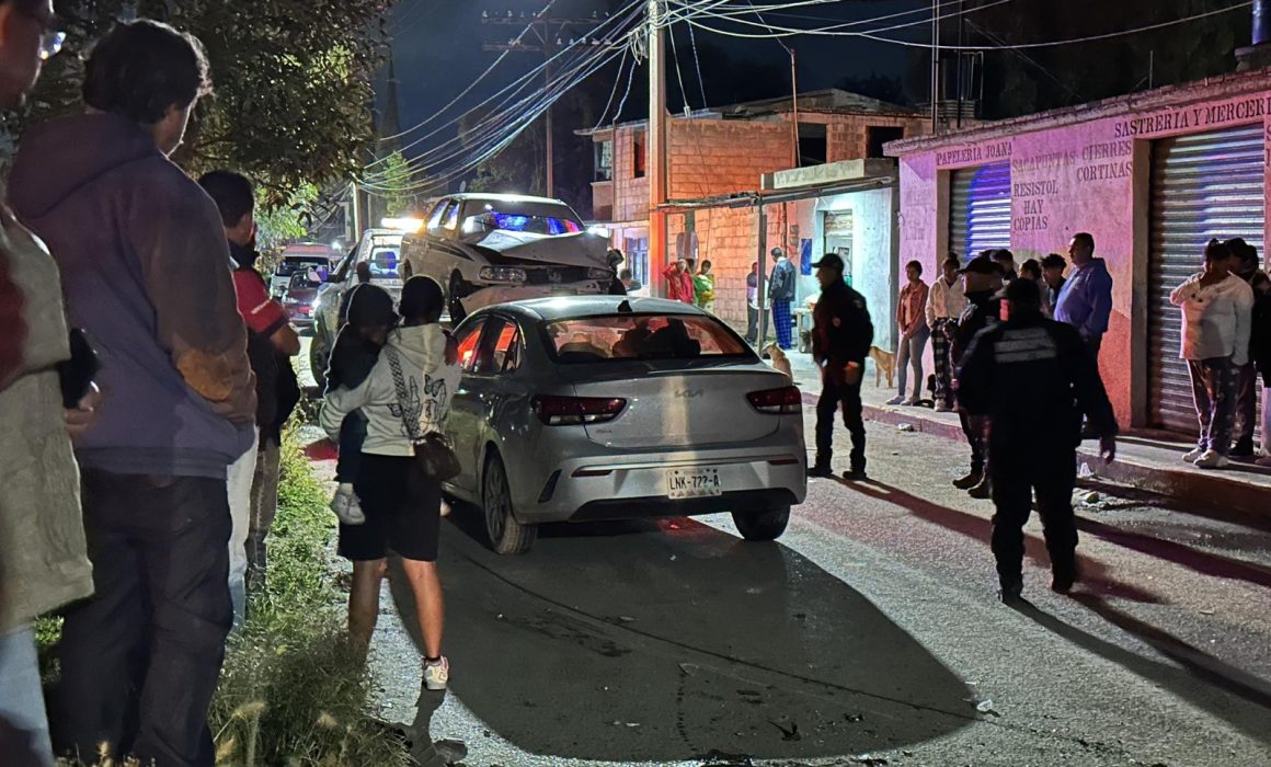 Genera movilización accidente vial en San Bartolo, Huehuetoca