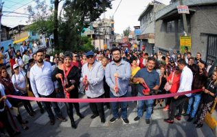 Impulsa Naucalpan mejoras viales y alumbrado en avenida Minas Palacio