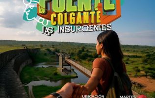 Inaugura Hueypoxtla el puente colgante más extenso del Edomex
