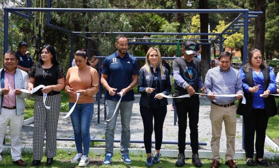 Inaugura Huixquilucan gimnasios al aire libre y fomenta hábitos saludables