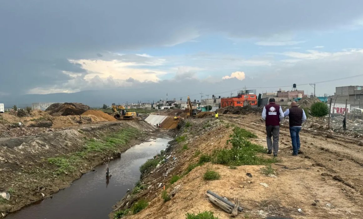 Limpian y revisten Dren Chimalhuacán 1 para evitar inundaciones