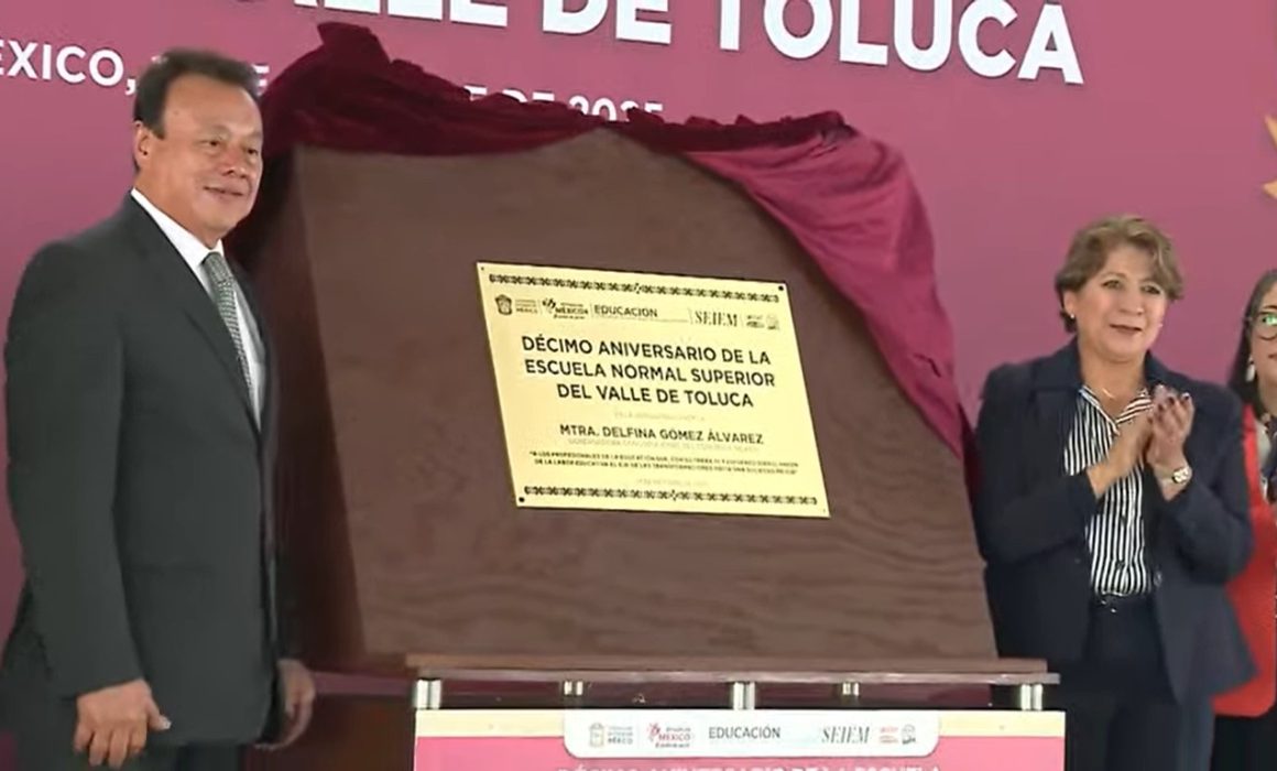Anuncia Delfina Gómez apoyos para Escuela Normal del Valle de Toluca
