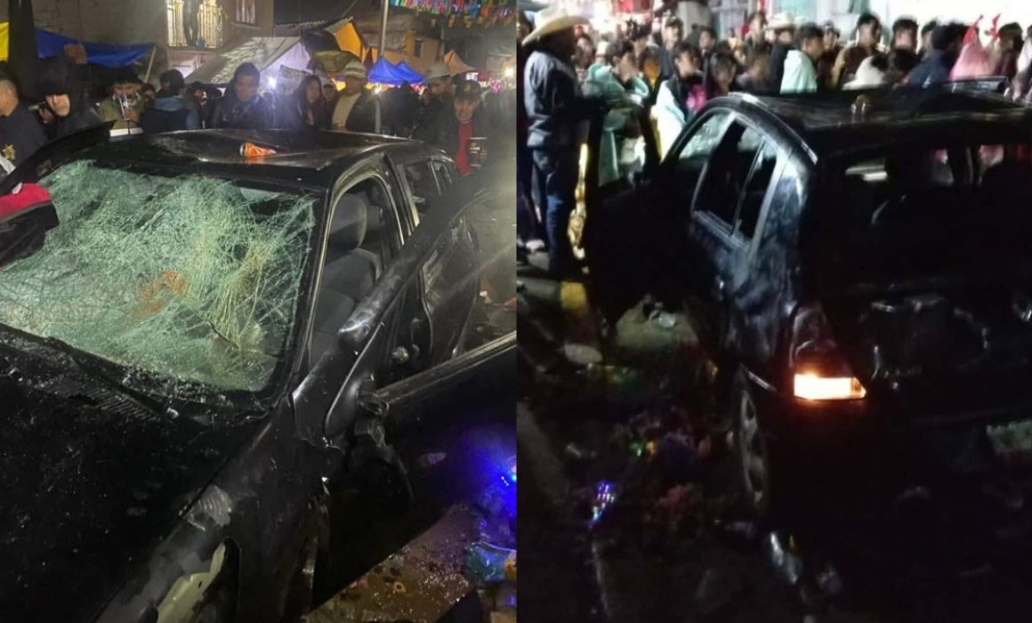 Arrolla conductor ebrio a decenas en carnaval de Almoloya de Juárez