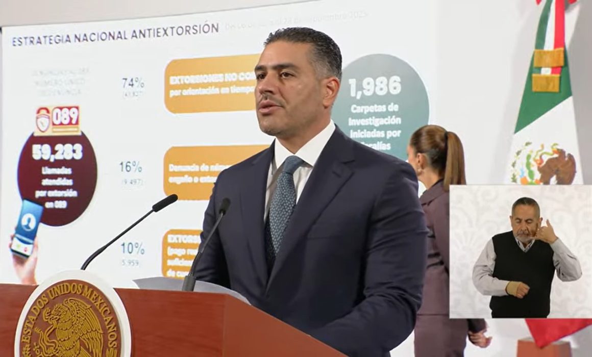 Asegura Omar García Harfuch que cayó el homicidio en el Estado de México
