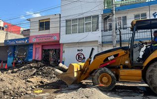 Atienden hundimiento en red de drenaje tras lluvias en Chimalhuacán