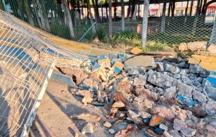 Derriba barda de primaria en Huehuetoca presuntamente ebrio al volante
