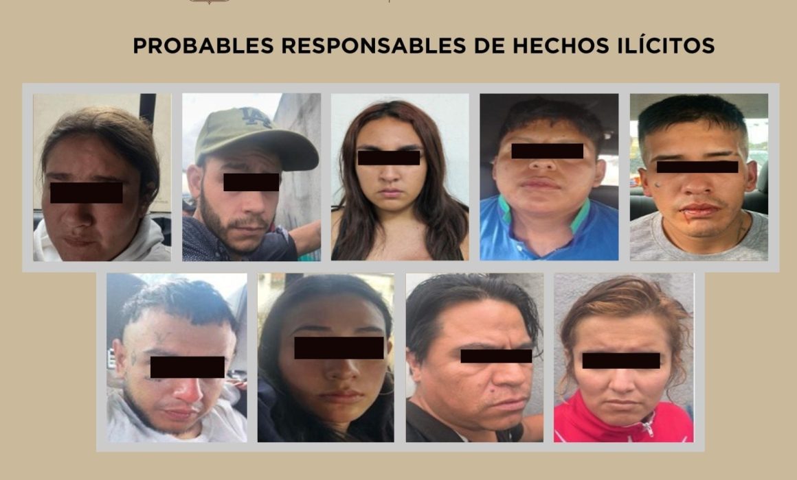 Detienen a 9 integrantes de grupo criminal en Otzolotepec