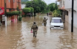 Plan Marina en fase de auxilio en el norte de Veracruz tras lluvias
