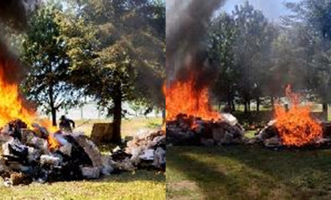 Quema FGR drogas en Rayón, Estado de México