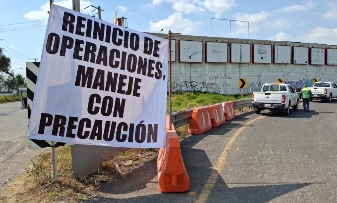 Reabren tramo de la Lerma-Tenango que se había inundado por lluvias