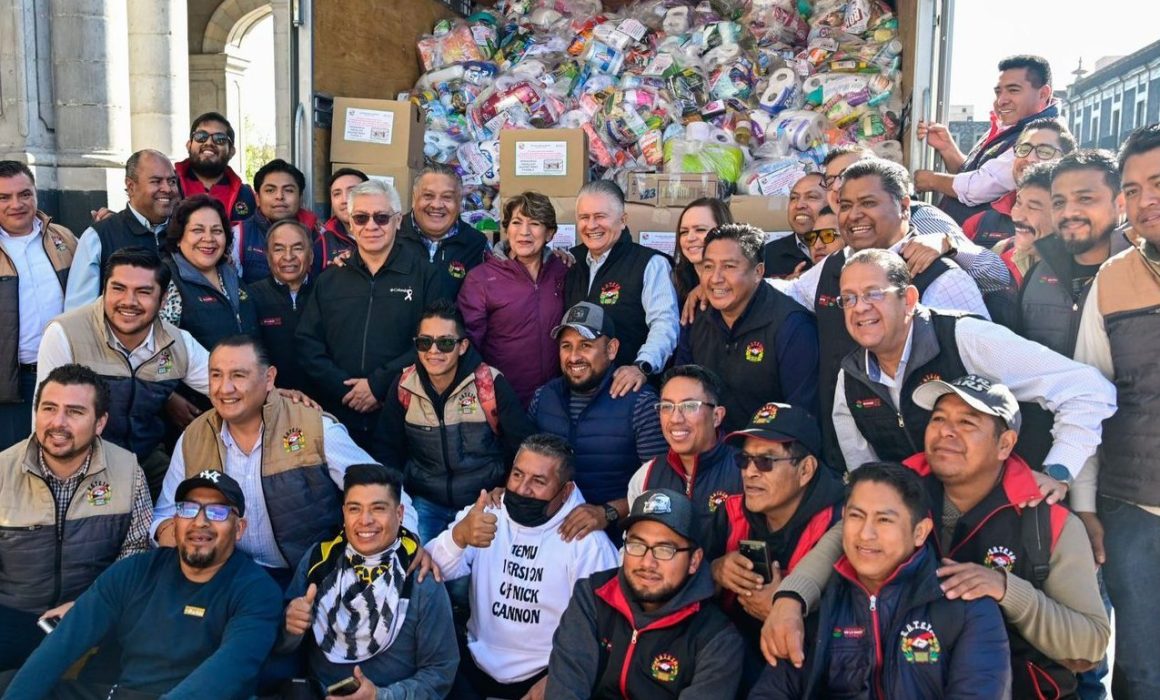Reconoce Delfina Gómez apoyo solidario del SUTEYM para damnificados