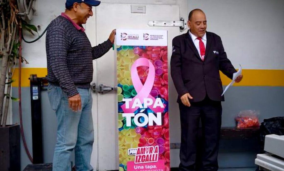 Reúnen en Cuautitlán Izcalli tapas para apoyar tratamientos de mujeres con cáncer