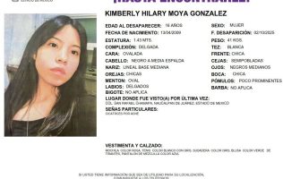 Piden apoyo federal para reforzar búsqueda de Kimberly en Naucalpan