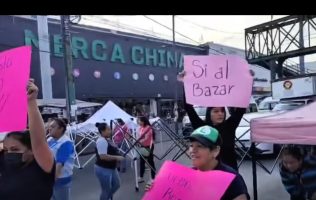 Bloquean L. Portillo en Ecatepec para exigir bazar navideño