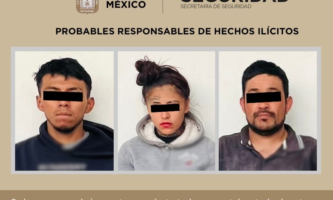 Caen 3 con motocicleta robada, drogas y cartuchos en Teotihuacán