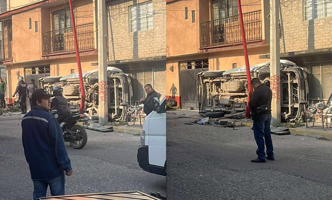 Deja 2 muertos accidente de transporte público en Los Reyes la Paz