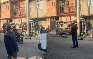Deja 2 muertos accidente de transporte público en Los Reyes la Paz
