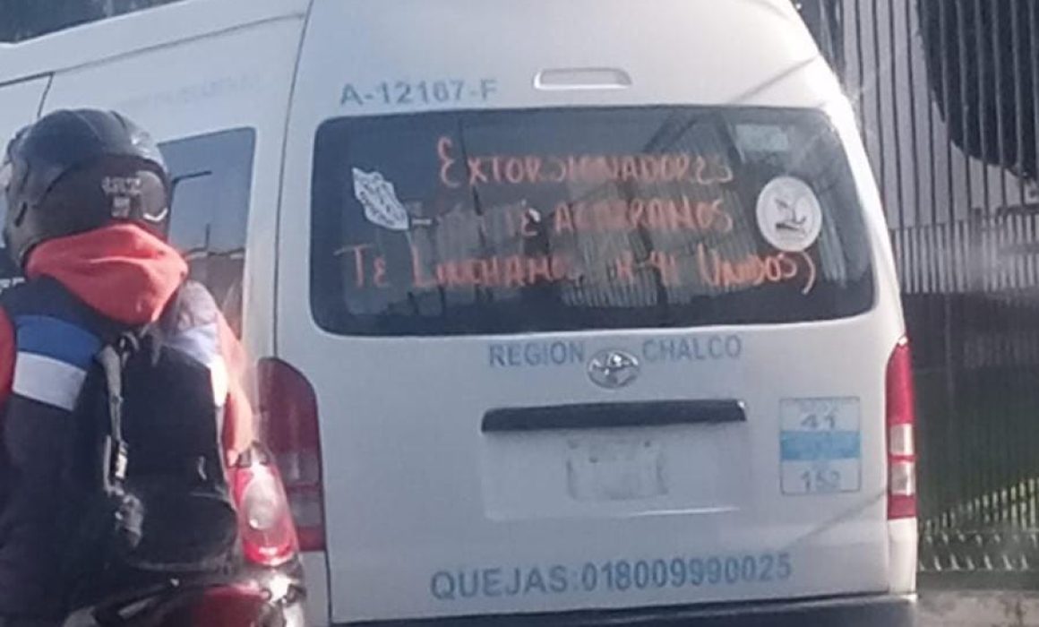 Denuncian choferes de Ozumba extorsiones; advierten castigo a criminales