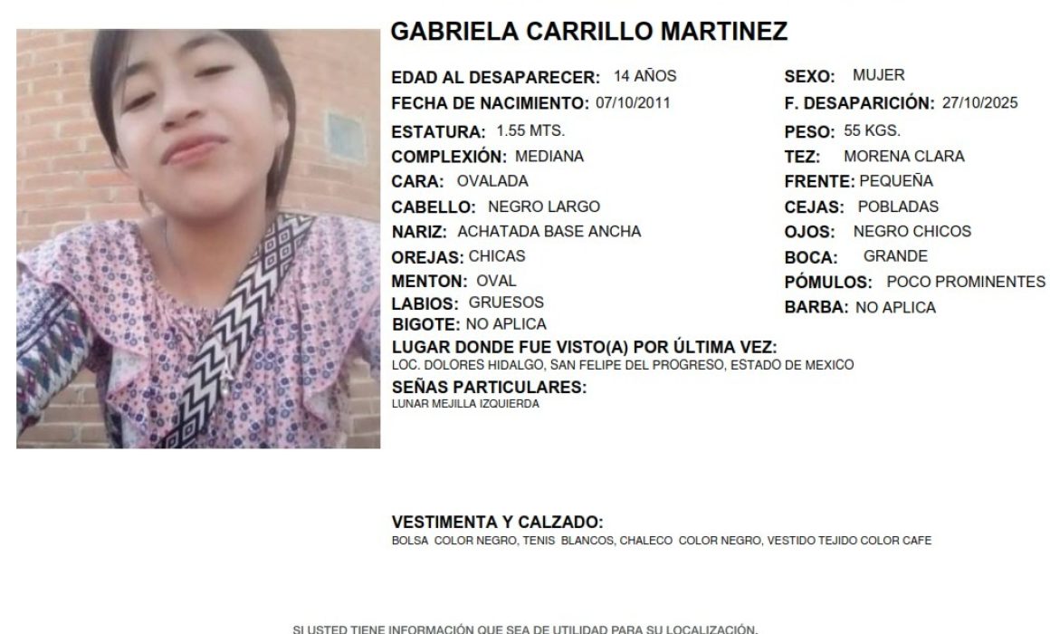 Hallan en Toluca a menor secuestrada; había desaparecido en San Felipe