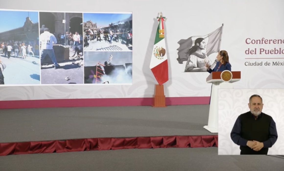 Pide Sheinbaum a Fiscalía investigar a grupos violentos de la marcha
