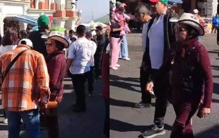Reaparece alcaldesa de El Oro en desfile cívico escoltada