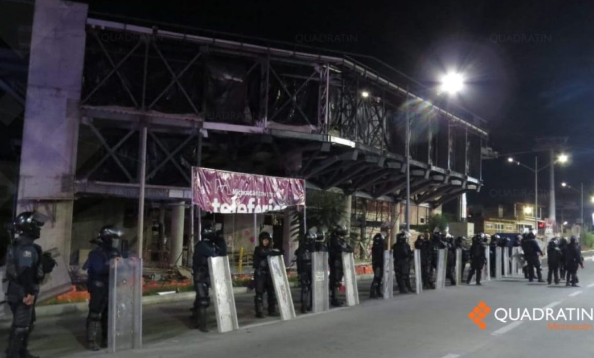 Resguarda GC teleférico de Uruapan por manifestaciones