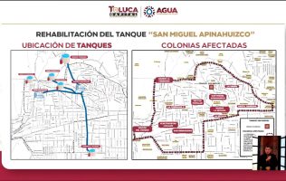 Suspenden agua en colonias de Toluca por obras de rehabilitación