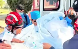 Trasladan en helicóptero a paciente con quemaduras desde Amecameca