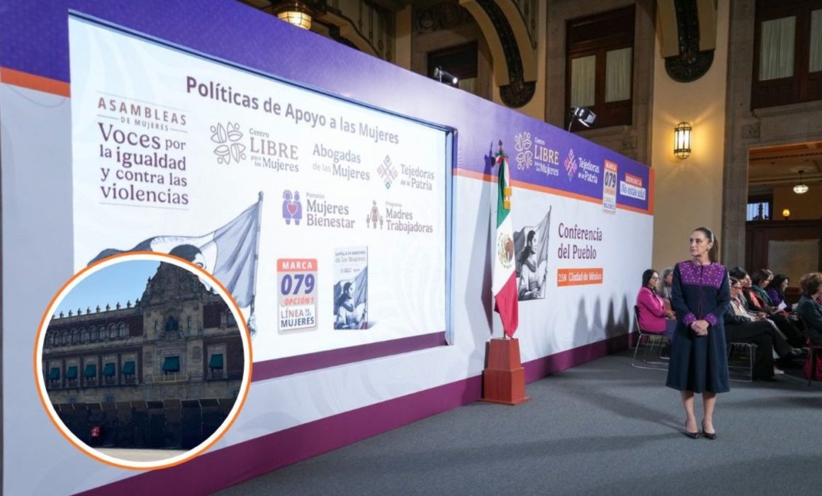 Vallas en Palacio, para evitar confrontaciones: Sheinbaum