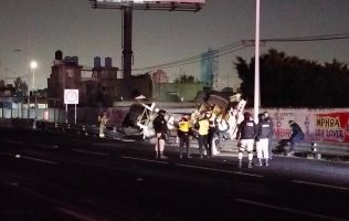 Bloquean México-Pachuca por fuga de amoniaco en Ecatepec