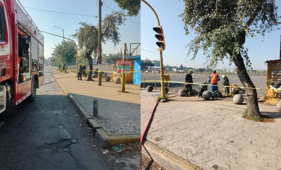 Atienden agentes de PC y Bomberos fuga de Gas en Cuautitlán Izcalli