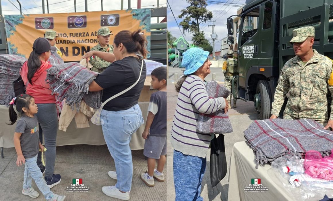 Auxilia Ejército a familias de Edomex ante heladas de la temporada 2025