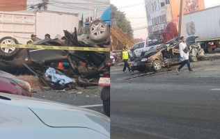 Choque en Texcoco-Lechería con tractocamión deja un muerto