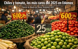 Cierran chile y tomate como los productos más caros del 2025 en Edomex