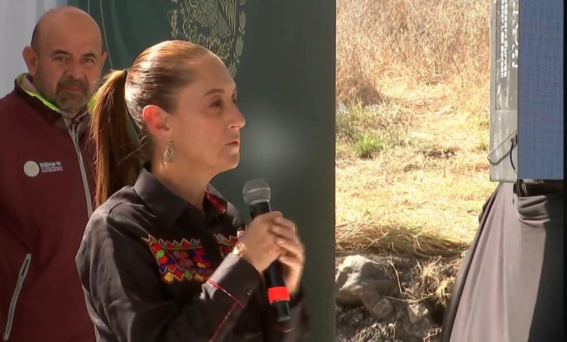 Claudia Sheinbaum acude a la supervisión de obra de Bachillerato El Marqués