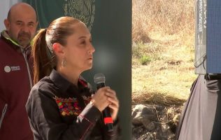 Claudia Sheinbaum acude a la supervisión de obra de Bachillerato El Marqués