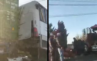 Colapsa la Toluca-Naucalpan por choque entre camión y tractocamión